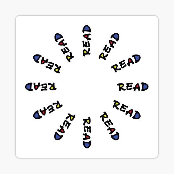 White "Read" Sticker