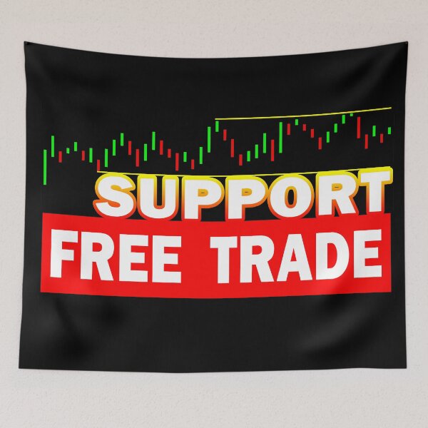 Item preview, Support Stock Market Free Trade designed and sold by WolfGraphics.
