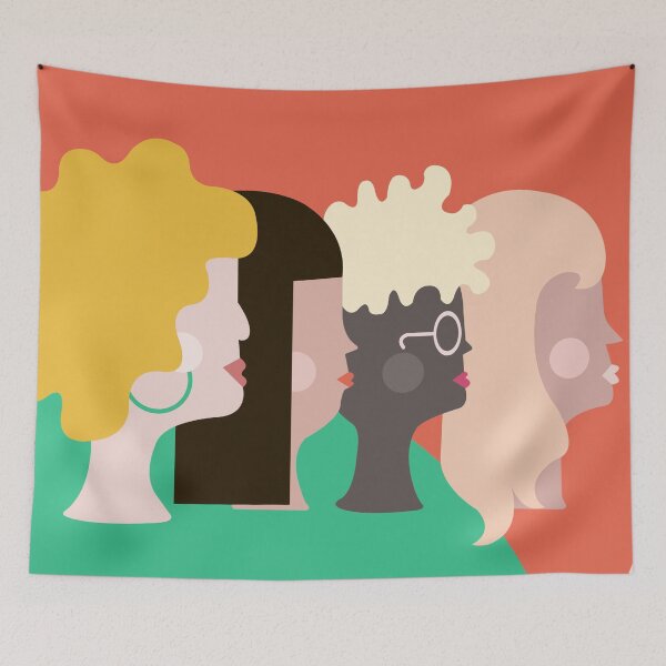 Aperçu de l'œuvre Illustration de conception graphique d'autonomisation féminine multiraciale créée et vendue par gugenia.