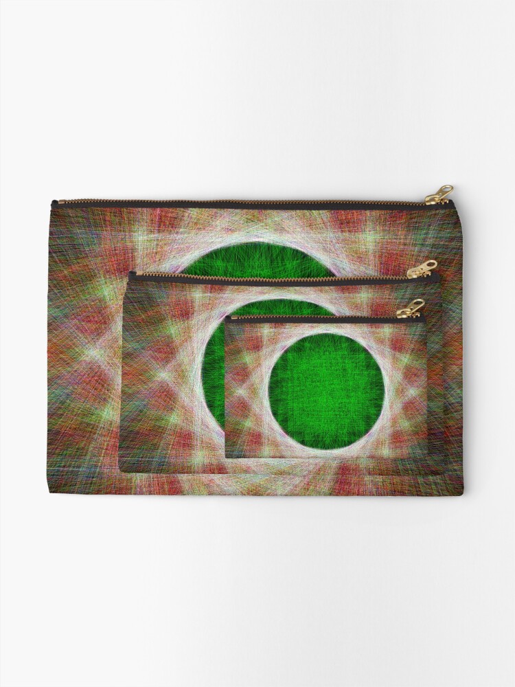Alternate view of Green Button Planet Zipper Pouch