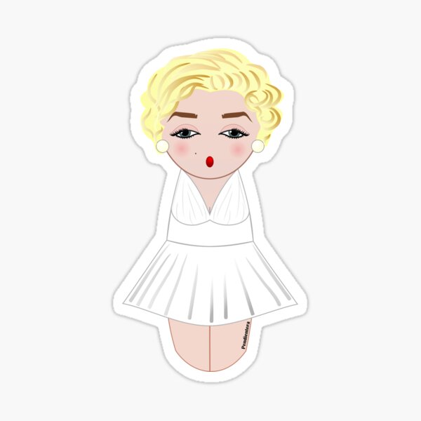 Kokeshi Marilyn Pegatina