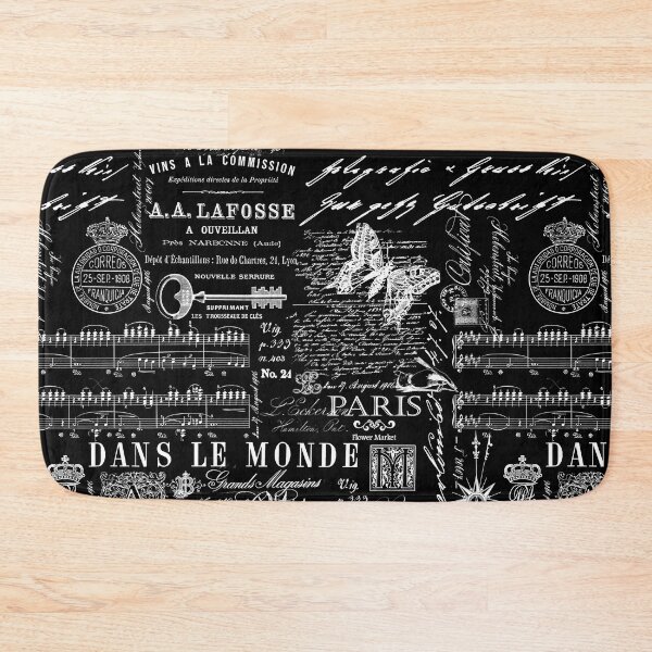 Item preview, Black And White Vintage Handlettering And Ornaments Script Pattern designed and sold by artsandsoul.