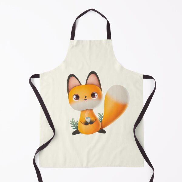 Item preview, Little fox with mug of tea designed and sold by Salvoodles.