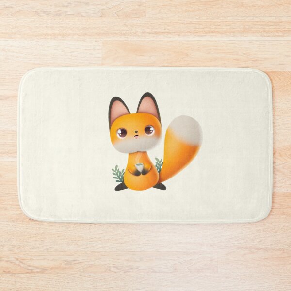 Item preview, Little fox with mug of tea designed and sold by Salvoodles.