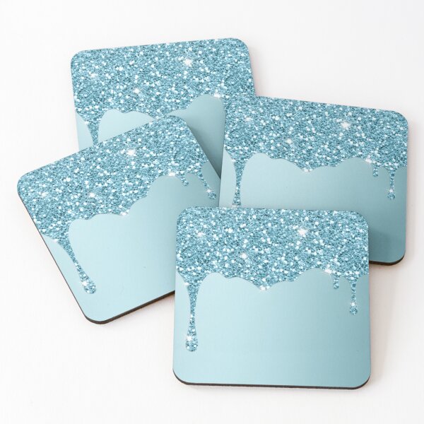 Item preview, Dripping Sky Blue Glitter Sequin  designed and sold by WOW TeesAndThings.
