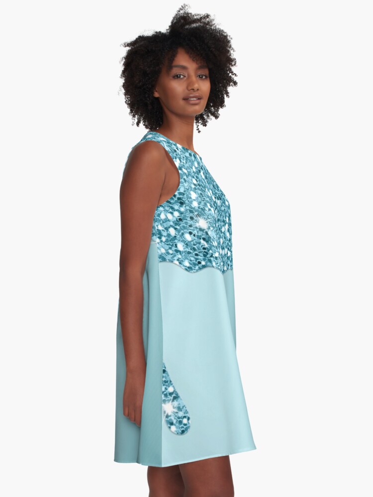 Royal Blue Sequin Prissy Jersey Dress