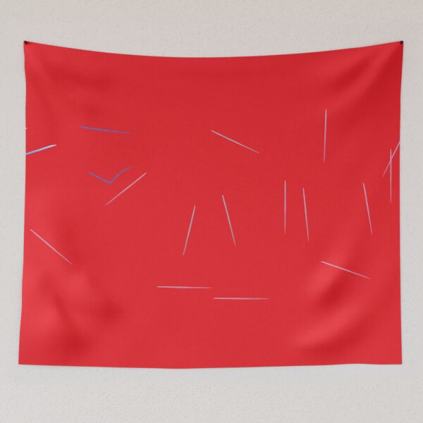 Item preview, primitive lines on red backgraound designed and sold by yellowideals.