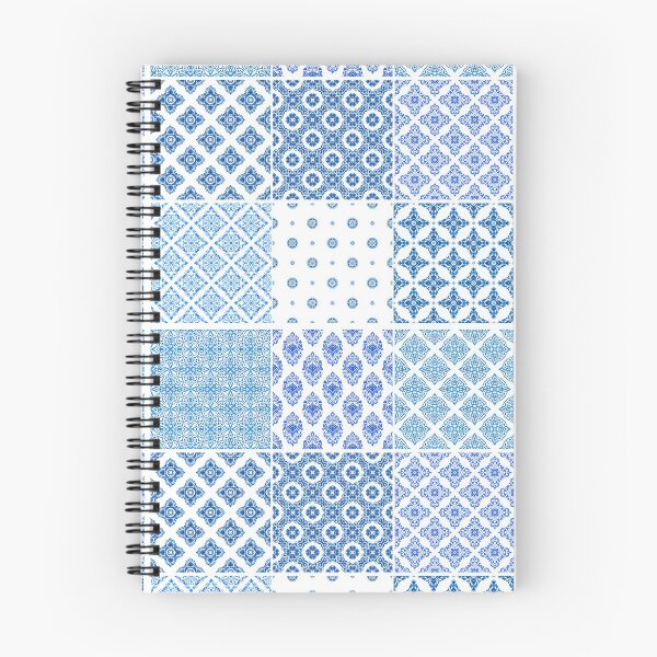 Artikelvorschau, Blau-weißes portugiesisches Azulejo-Aquarell-Fliesenmuster entworfen und verkauft von Rhu Creations.