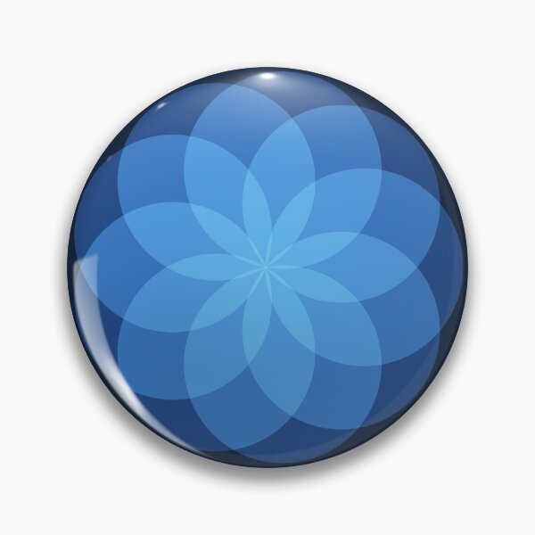 Item preview, Geometric Flower of Rounds ( Cornflower Blue) designed and sold by shahramroj.