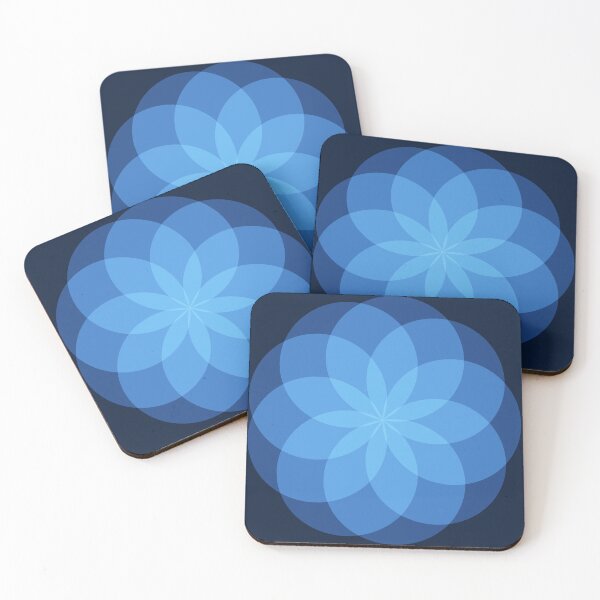 Item preview, Geometric Flower of Rounds ( Cornflower Blue) designed and sold by shahramroj.