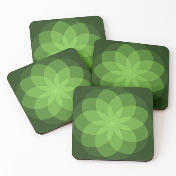 Item preview, Geometric Flower of Rounds ( Green) designed and sold by shahramroj.