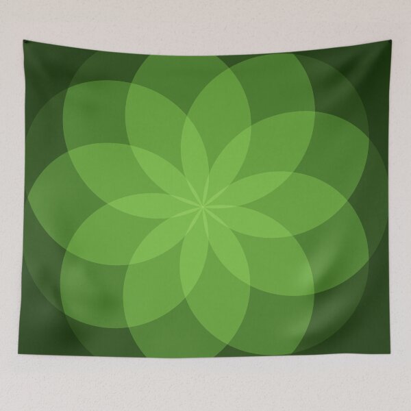 Item preview, Geometric Flower of Rounds ( Green) designed and sold by shahramroj.