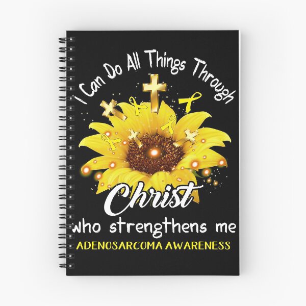 Item preview, I Can Do All Things Through Christ Who Strengthens Me Adenosarcoma Awareness designed and sold by rechardtee.
