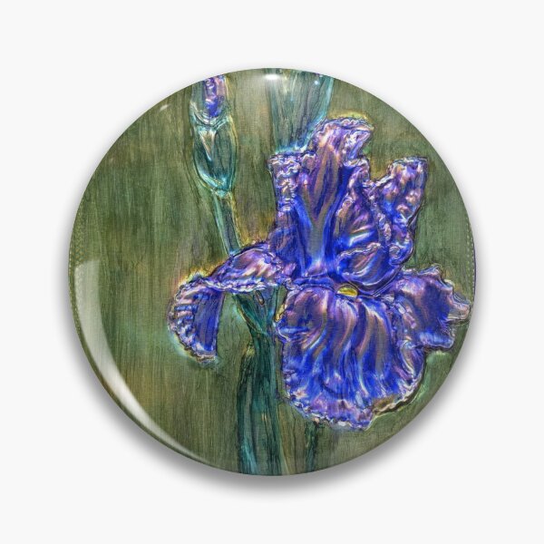 Item preview, Blue Irises on Aluminum designed and sold by Marcella Chapman.