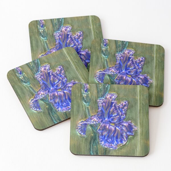 Item preview, Blue Irises on Aluminum designed and sold by Marcella Chapman.