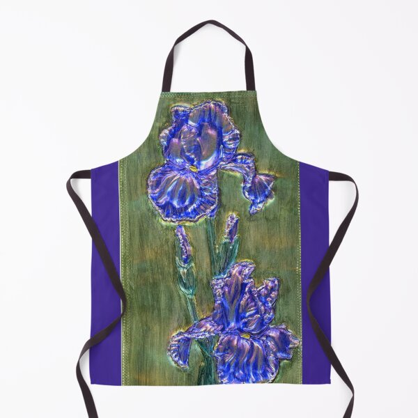Item preview, Blue Irises on Aluminum designed and sold by Marcella Chapman.