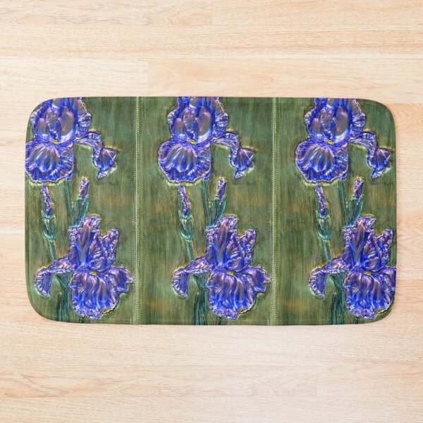 Item preview, Blue Irises on Aluminum designed and sold by Marcella Chapman.