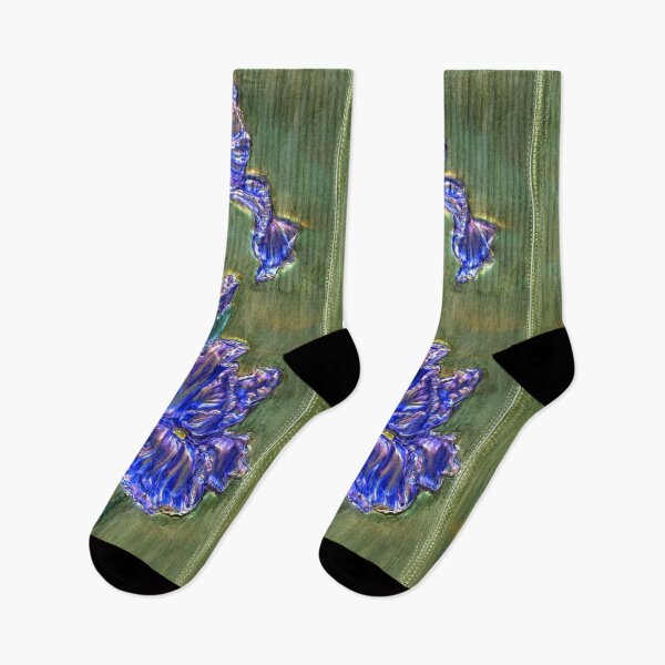 Item preview, Blue Irises on Aluminum designed and sold by Marcella Chapman.
