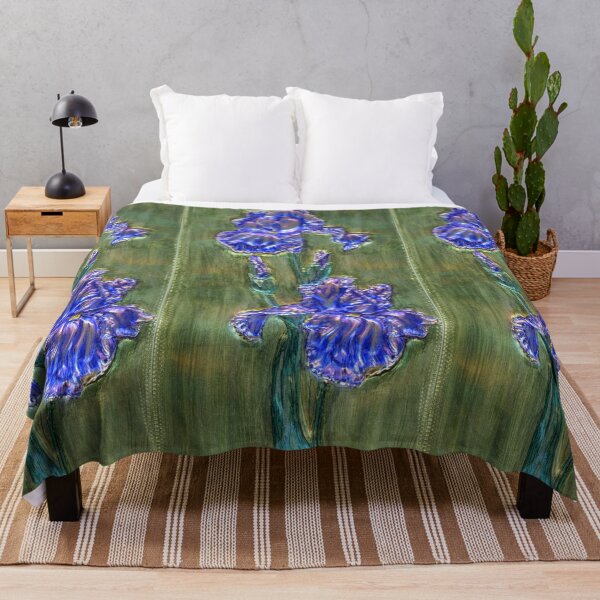 Item preview, Blue Irises on Aluminum designed and sold by Marcella Chapman.