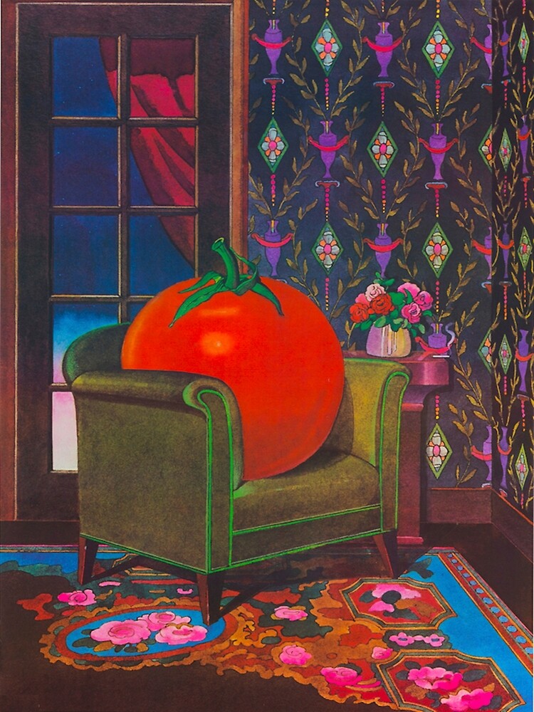 Therapy With A Tomato Milton Glaser - Tomato- Something unusual is going on here - 1978 Poster by Ejaaz
