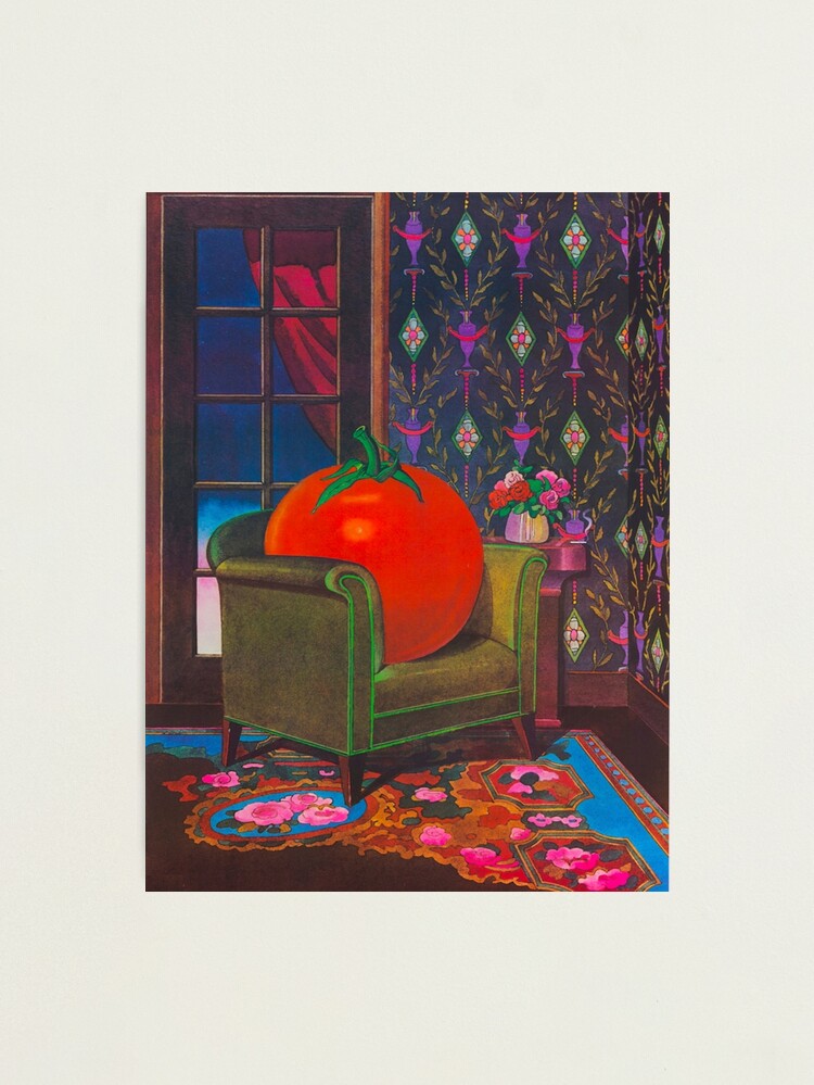Alternate view of Therapy With A Tomato Milton Glaser - Tomato- Something unusual is going on here - 1978 Poster Photographic Print