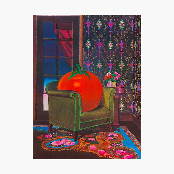 Therapy With A Tomato Milton Glaser - Tomato- Something unusual is going on here - 1978 Poster Photographic Print