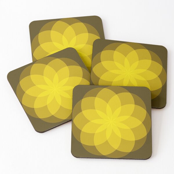 Item preview, Geometric Flower of Rounds (Yellow) designed and sold by shahramroj.