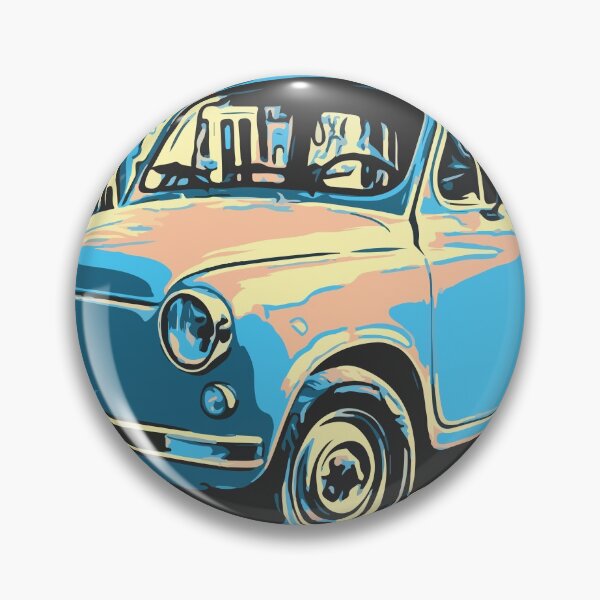 Item preview, Little Blue City Car, Old School Retro Tiny Car designed and sold by D-Spot Shop.