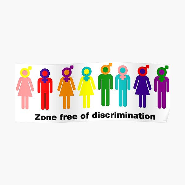 Zone Free Of Discrimination Poster For Sale By Dyadyayasha Redbubble