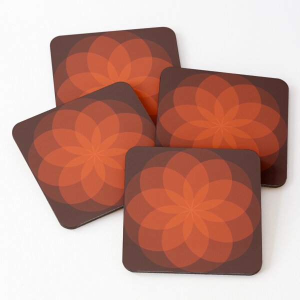 Item preview, Geometric Flower of Rounds (Brownish Red) designed and sold by shahramroj.