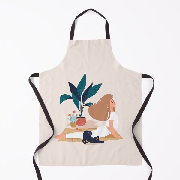 Item preview, Woman Doing Yoga With Cute Black Cat designed and sold by paradiskt.