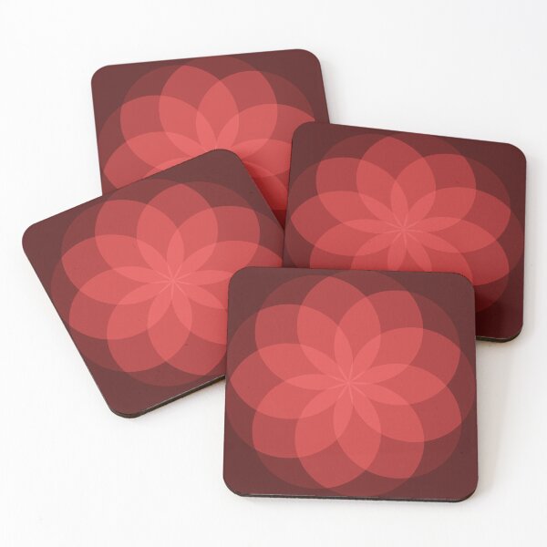 Item preview, Geometric Flower of Rounds (Red) designed and sold by shahramroj.