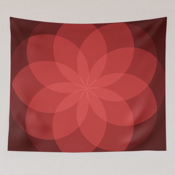 Item preview, Geometric Flower of Rounds (Red) designed and sold by shahramroj.