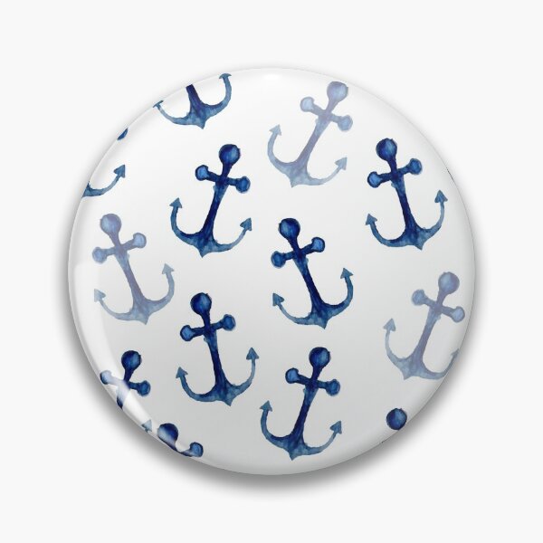 Item preview, Watercolor Nautical Anchors | Pattern | Navy designed and sold by Harpley Design Studio.