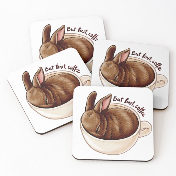 Item preview, Coffee bunny designed and sold by Firlefanzzz.