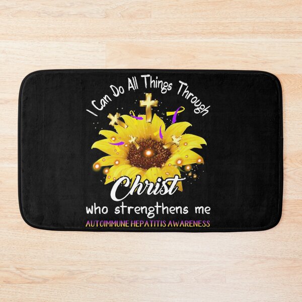 Item preview, I Can Do All Things Through Christ Who Strengthens Me Autoimmune Hepatitis Awareness designed and sold by rechardtee.