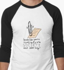 paperclip Men's Baseball ¾ T-Shirt