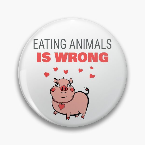 Item preview, Eating Animals Is Wrong designed and sold by curledup-cat.