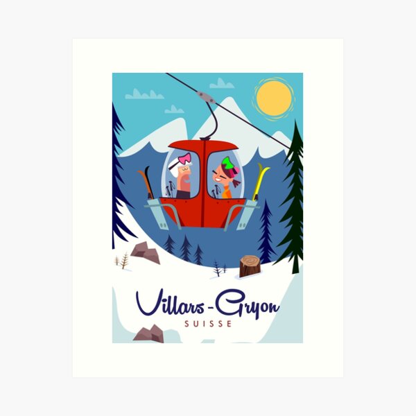 Item preview, Villars-Gryon poster designed and sold by GAGodel.