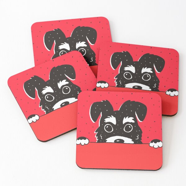 Item preview, Peeking Schnauzer designed and sold by Animal Gifts For Animal Lovers.