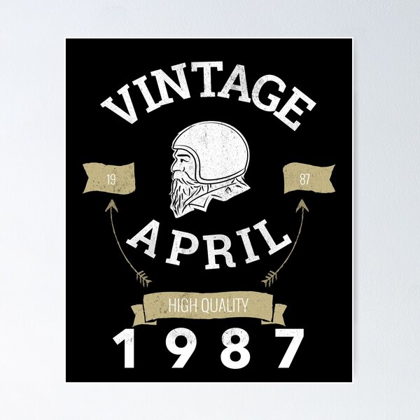 Item preview, April 1987 Birthday Vintage Birthday Gift For Dads, Uncles and Brothers designed and sold by BigJackTees.