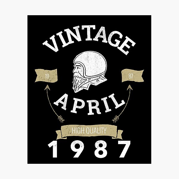Item preview, April 1987 Birthday Vintage Birthday Gift For Dads, Uncles and Brothers designed and sold by BigJackTees.