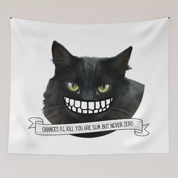 Item preview, Killer Cats Chances I'll Kill You Are Slim But Never Zero designed and sold by Nathalie Aynié.