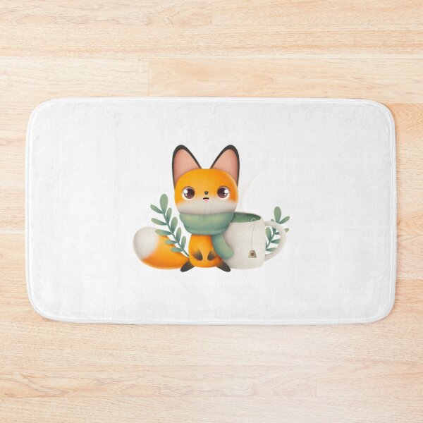 Item preview, Little fox with a big mug of tea designed and sold by Salvoodles.
