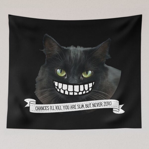 Item preview, Killer Cats Chances I'll Kill You Are Slim But Never Zero designed and sold by Nathalie Aynié.