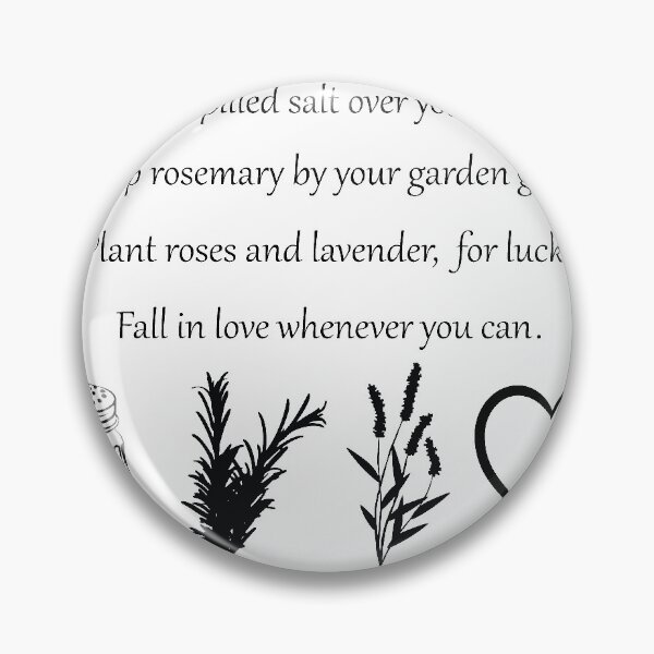 Item preview, Practical Magic Quote SVG, Always throw salt over your left shoulder. Keep rosemary by your garden. Plant lavender for luck Design designed and sold by praewapy.