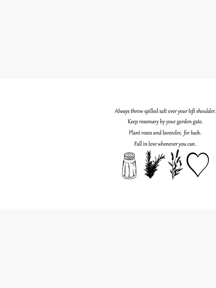"Practical Magic Quote SVG, Always throw salt over your left shoulder