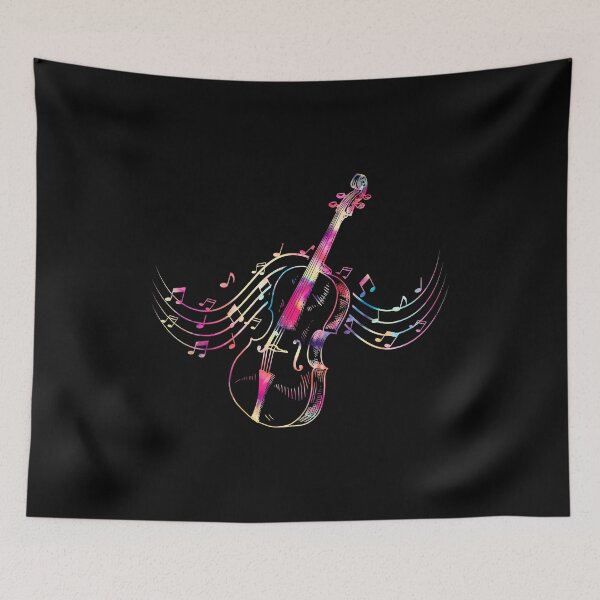 Item preview, Colorful Violin Classical Instrument Classic Top Song Music String Music Instruments Band Tempo Beat Collection designed and sold by shirti.