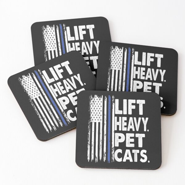 Item preview, Funny Gym Powerlifter Weightlifter Gift, Lift Heavy Pet Cats T-Shirt designed and sold by Lukifo-Glacier.