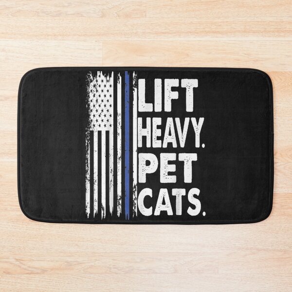 Item preview, Funny Gym Powerlifter Weightlifter Gift, Lift Heavy Pet Cats T-Shirt designed and sold by Lukifo-Glacier.
